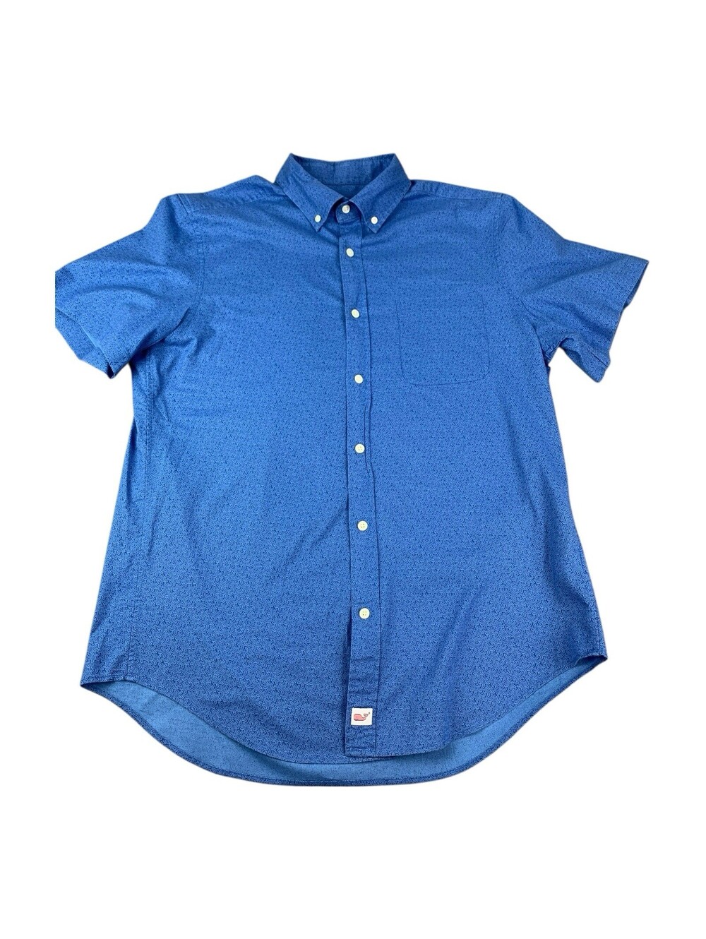 Vineyard Vines Short Sleeve Shirt, Classic Fit Murray, Blue, Starfish, Men’s Med